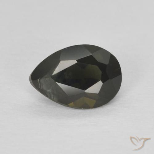 0.42ct Naturale Verde Terra Profonda Rupin del grano, Forma a pera, VS