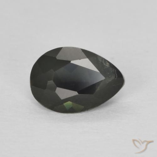 Rupin del grano Verde Terra Profonda naturale da 0.42 ct, Forma a pera, VS