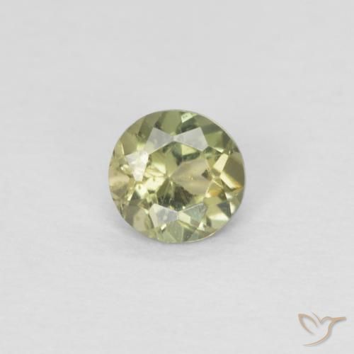 0.20ct Naturale Verde salvia Rupin del grano, Rotondo, VS