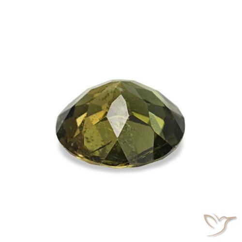 Kornerupina naturale verde da 0,40 ct, taglio rotondo, VS-SI