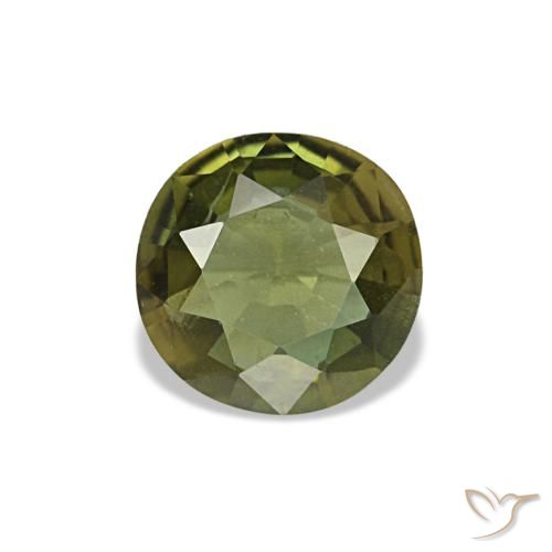 Kornerupina naturale verde da 0,35 ct, taglio rotondo, VS