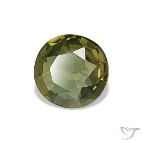 Kornerupina naturale verde da 0,35 ct, taglio rotondo, VS