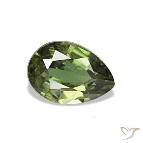 Kornerupina naturale verde da 0,77 ct, taglio a pera, VS