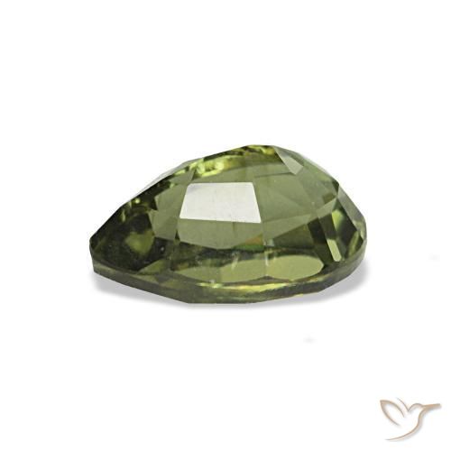 Kornerupina naturale verde da 0,77 ct, taglio a pera, VS