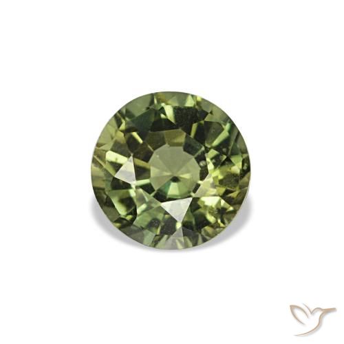 Kornerupina naturale verde da 0,33 ct, taglio rotondo, VS