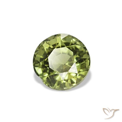 Kornerupina naturale verde da 0,54 ct, taglio rotondo, VS-SI