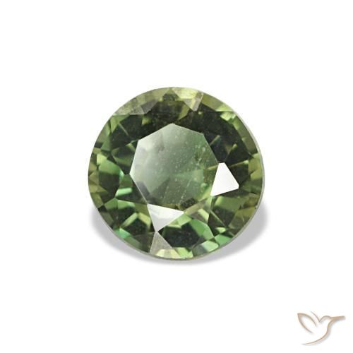 Kornerupina naturale verde da 0,42 ct, taglio rotondo, VVS-VS