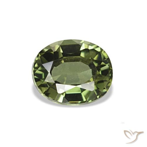 Kornerupina naturale verde da 0,61 ct, taglio ovale, VVS