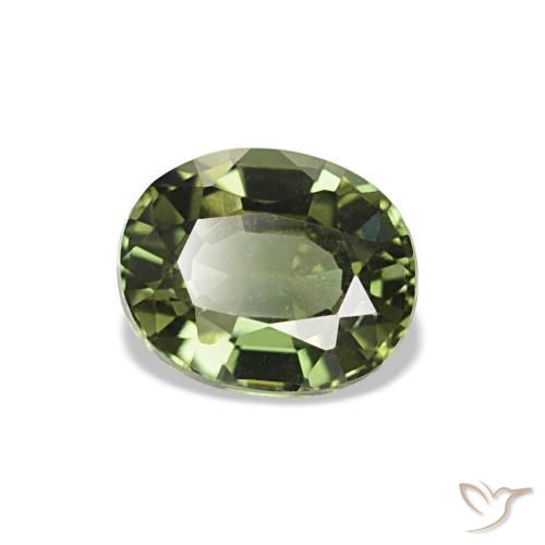 Kornerupina naturale verde da 0,61 ct, taglio ovale, VVS