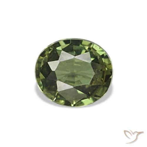 Kornerupina naturale verde da 0,63 ct, taglio ovale, VVS