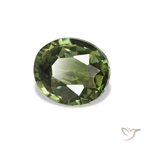 Kornerupina naturale verde da 0,63 ct, taglio ovale, VVS