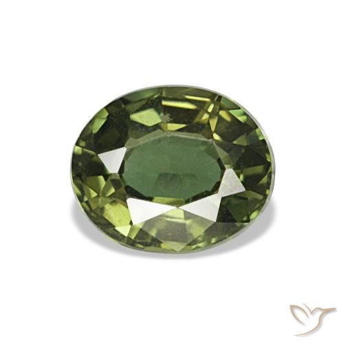 Kornerupina naturale verde da 0,87 ct, taglio ovale, VVS