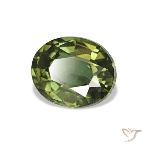 Kornerupina naturale verde da 0,87 ct, taglio ovale, VVS
