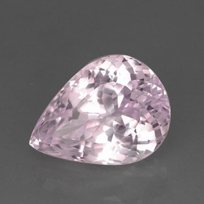 Kunzite Rosa naturale da 18.85 ct, Forma a pera, VVS
