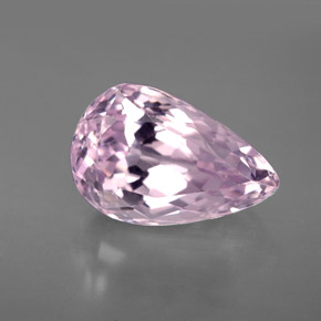 Kunzite naturale rosa da 5,93 ct, taglio a pera, VS
