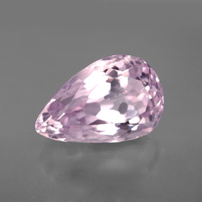 Kunzite naturale rosa da 5,93 ct, taglio a pera, VS