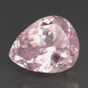 Kunzite naturale rosa da 13,06 ct, taglio a pera, VS
