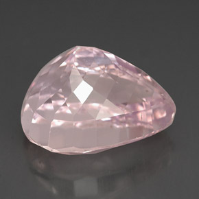 Kunzite naturale rosa da 13,06 ct, taglio a pera, VS