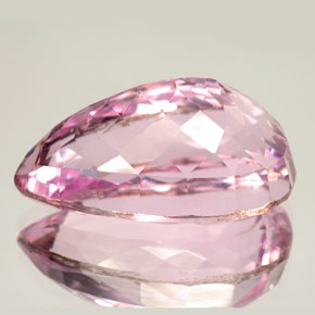 Kunzite naturale rosa da 27,82 ct, taglio a pera, VS