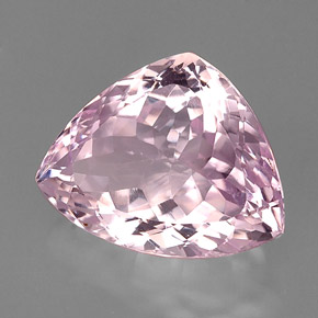 Kunzite naturale rosa da 18,82 ct, trillion, VS