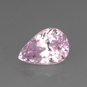 Kunzite naturale rosa da 11,06 ct, taglio a pera, VS-SI