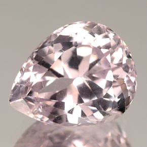 Kunzite naturale rosa da 6,72 ct, taglio a pera, VS-SI