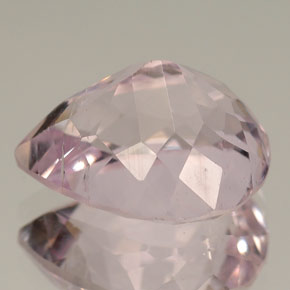 Kunzite naturale rosa da 6,72 ct, taglio a pera, VS-SI