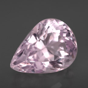 Kunzite naturale rosa da 8,08 ct, taglio a pera, VS