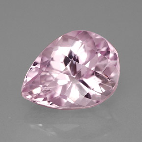 Kunzite naturale rosa da 5,18 ct, taglio a pera, VS