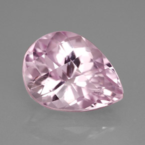 Kunzite naturale rosa da 5,18 ct, taglio a pera, VS