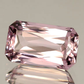 Kunzite naturale rosa da 1,94 ct, taglio smeraldo, VVS
