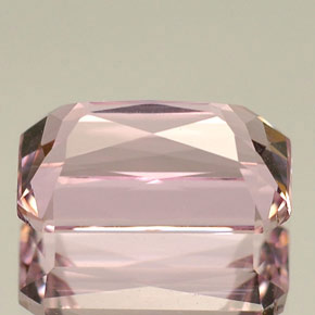 Kunzite naturale rosa da 1,94 ct, taglio smeraldo, VVS