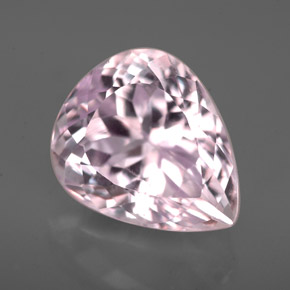 Kunzite naturale rosa da 8,09 ct, taglio a pera, VVS-VS
