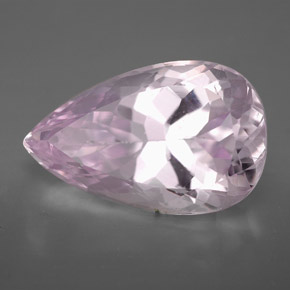 Kunzite naturale rosa da 11,22 ct, taglio a pera, VVS