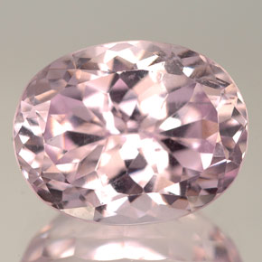 Kunzite naturale rosa da 10,19 ct, taglio ovale, VVS