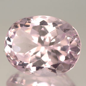 Kunzite naturale rosa da 10,19 ct, taglio ovale, VVS