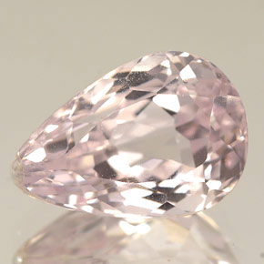 Kunzite naturale rosa da 4,44 ct, taglio a pera, VVS-VS