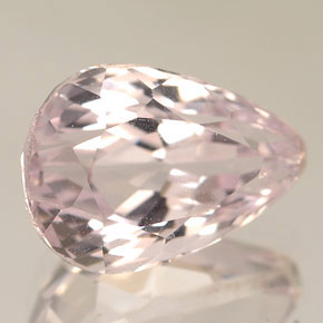 Kunzite naturale rosa da 4,44 ct, taglio a pera, VVS-VS