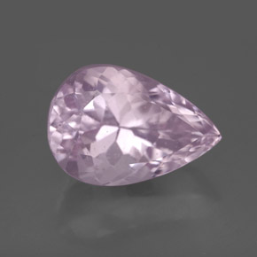 Kunzite naturale rosa da 7,39 ct, taglio a pera, VS-SI