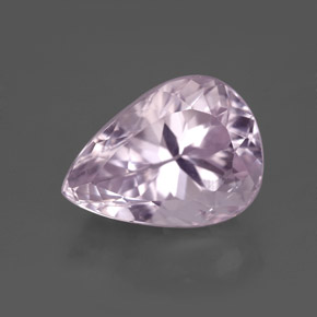 Kunzite naturale rosa da 6,29 ct, taglio a pera, VVS