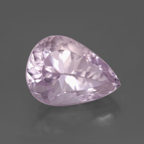 Kunzite naturale rosa da 6,29 ct, taglio a pera, VVS