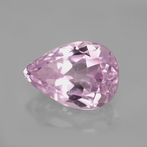 Kunzite naturale rosa da 5,26 ct, taglio a pera, VS-SI