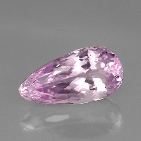 Kunzite naturale rosa da 15,46 ct, taglio a pera, VVS-VS