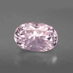 Kunzite rosa chiaro naturale da 6,74 ct, taglio ovale, VVS-VS