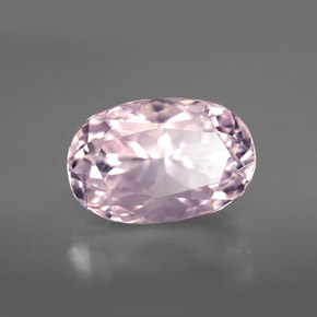 Kunzite rosa chiaro naturale da 6,74 ct, taglio ovale, VVS-VS