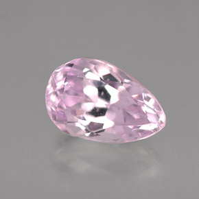 Kunzite naturale rosa da 3,54 ct, taglio a pera, VS
