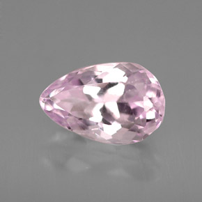 Kunzite naturale rosa da 3,54 ct, taglio a pera, VS