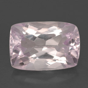 Kunzite naturale rosa da 7,47 ct, taglio a cuscino, VS