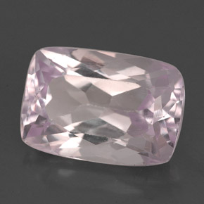 Kunzite naturale rosa da 7,47 ct, taglio a cuscino, VS