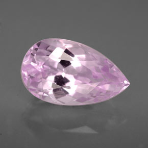 Kunzite naturale rosa da 5,35 ct, taglio a pera, VVS-VS